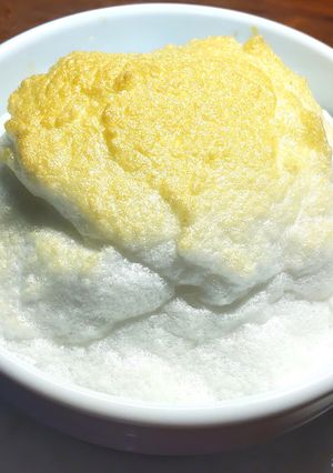 焼きメレンゲTKG　塩昆布＆黒トリュフ-レシピのメイン写真