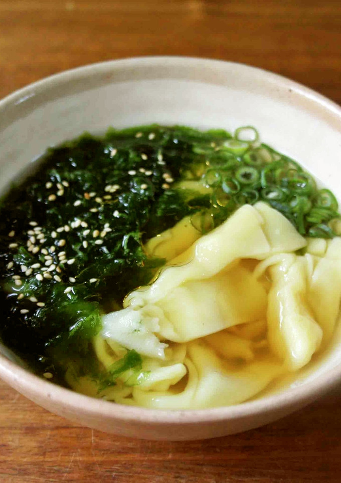和風だしのワンタンの皮スープ-レシピのメイン写真