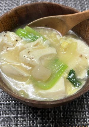 とろとろ豆腐と卵の中華風スープ-レシピのメイン写真