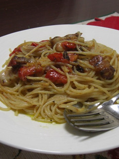 バジルとプチトマトのパスタ*ベーコン*-レシピのメイン写真
