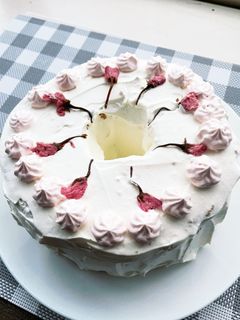 桜シフォン 基本の生地で-レシピのメイン写真