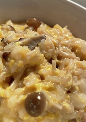 生姜たっぷりきのこ鶏雑炊-レシピのメイン写真