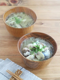 【#冷凍野菜】さば缶ときのこのみそ汁-レシピのメイン写真