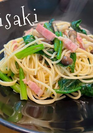 ほうれん草とベーコンのオイルパスタ☆-レシピのメイン写真
