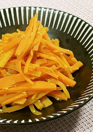 人参の甘味がギュ♡にんじんの味噌生姜炒め-レシピのメイン写真