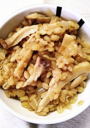 玉ねぎと エリンギの 洋風 炊き込みご飯-レシピのメイン写真