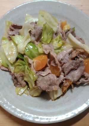 豚肉とキャベツのマヨ炒めミカン風味-レシピのメイン写真