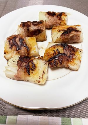 余ったお餅を肉巻きで(YABのレシピ帳)-レシピのメイン写真