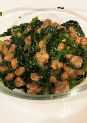(保育園レシピ)ほうれん草と納豆の和物-レシピのメイン写真