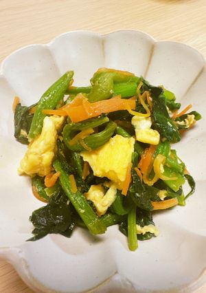 ほうれん草と玉子の簡単副菜-レシピのメイン写真