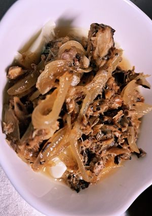 豆腐の鯖缶と玉ねぎのっけ盛り-レシピのメイン写真