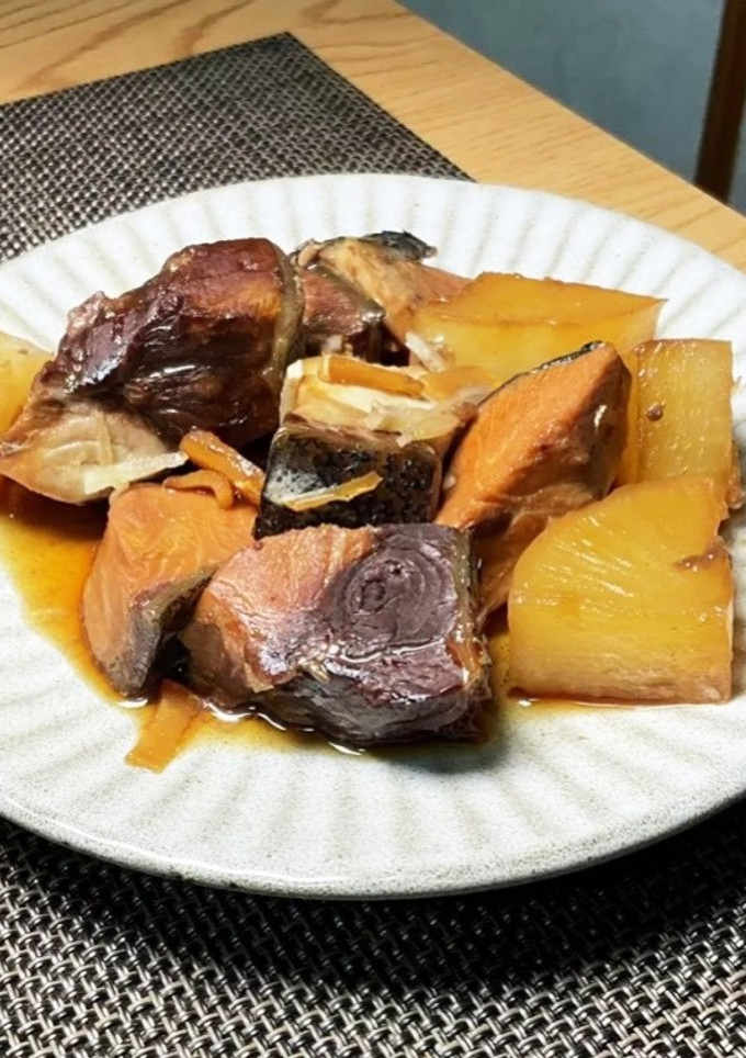 天然ブリと大根の煮っ転がし（＋生姜）減塩-レシピのメイン写真