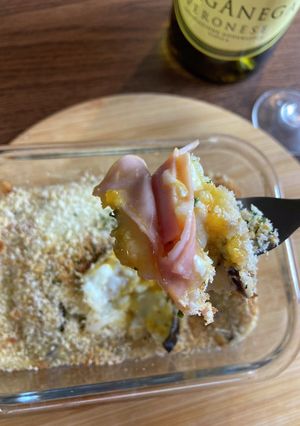 もち&サクっ!なすとハム、お餅のグラタン-レシピのメイン写真