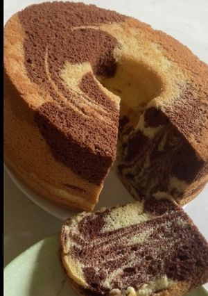 ふわふわ!チョコマーブルシフォンケーキ-レシピのメイン写真