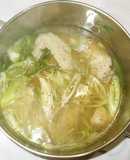 鶏手羽先スープ♪冬かぜに温まる漢方薬膳
