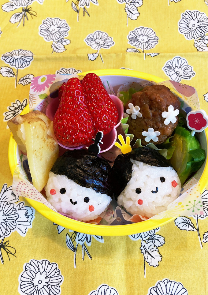 幼稚園年少　おひなさま　お弁当-レシピのメイン写真