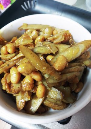 子供大好き★ゴボウと豆のカレー炒め-レシピのメイン写真