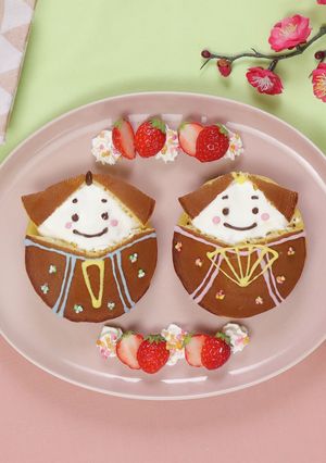 ふんわりどら焼でひなまつり-レシピのメイン写真
