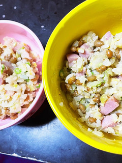 親子で納豆チャーハン-レシピのメイン写真