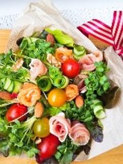 母の日に☆貝割れのサラダブーケ-レシピのメイン写真