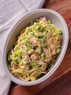 【楽めし】セロリの葉のスパゲティサラダ-レシピのメイン写真