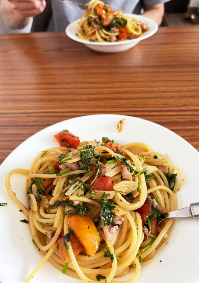 タコとトマトの和風パスタ-レシピのメイン写真