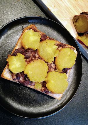 お腹にやさしいおやつオープンサンド-レシピのメイン写真