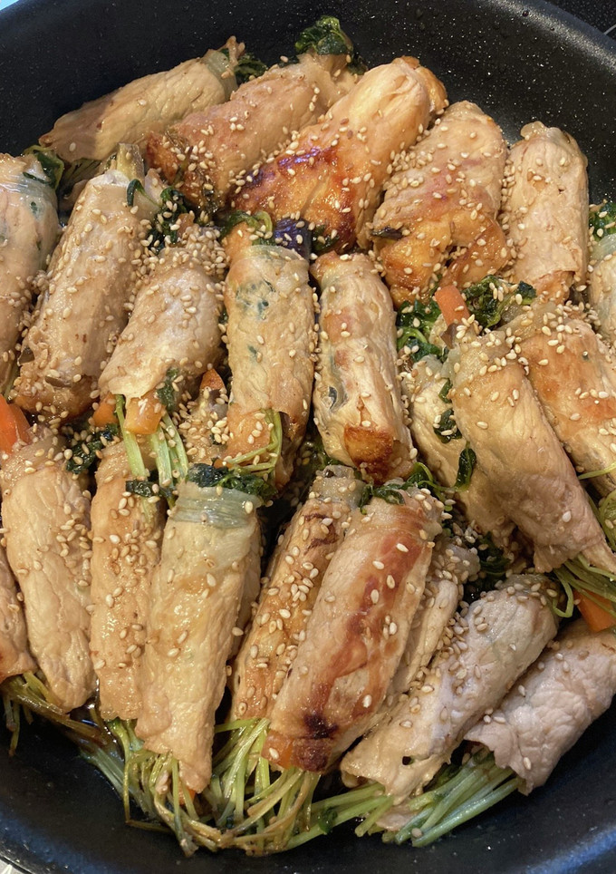 豚肉の巻き巻き焼き-レシピのメイン写真