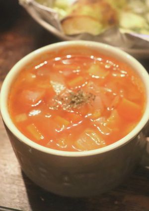 ケチャップミニトマトの簡単ミネストローネ-レシピのメイン写真