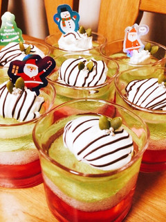 クリスマスゼリー*三層ゼリー*-レシピのメイン写真