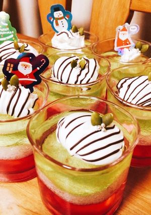 クリスマスゼリー*三層ゼリー*-レシピのメイン写真