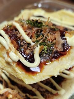 ズボラ!レンジでふわふわ豆腐のお好み焼き-レシピのメイン写真
