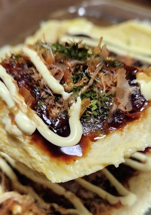 ズボラ!レンジでふわふわ豆腐のお好み焼き-レシピのメイン写真