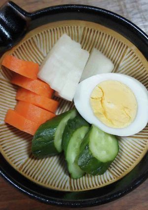 ぬか漬け（胡瓜、大根、人参）-レシピのメイン写真