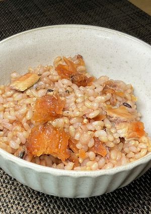 鰯の甘露煮まぶしの玄米十六穀米ごはん-レシピのメイン写真