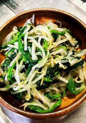 副菜！テッパン！もやしとほうれん草の浸し-レシピのメイン写真