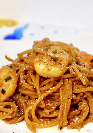 暗殺者のパスタinガーリックシュリンプ-レシピのメイン写真