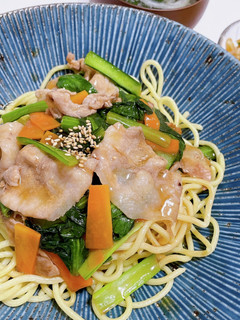 豚こまと小松菜のあんかけ焼きそば-レシピのメイン写真