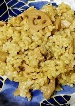 鶏れんこん飯-レシピのメイン写真