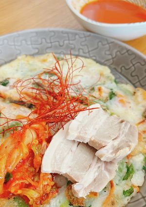 野菜チヂミ　つくおきポッサム添え-レシピのメイン写真