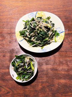 ほうれん草とモヤシ海苔塩昆布和え-レシピのメイン写真