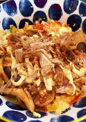 簡単ヘルシー♡お好み焼き風豆腐丼-レシピのメイン写真
