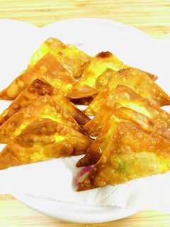 スプーンで捏ねる♪美味しい揚げワンタン-レシピのメイン写真