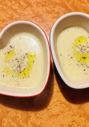 小房を食べた後のカリフラワーのポタージュ-レシピのメイン写真