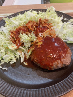 漆黒のハンバーグとキャベツ-レシピのメイン写真
