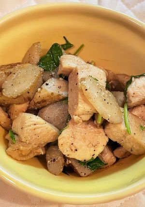 ごぼうと鶏むねのオリーブオイル炒め-レシピのメイン写真