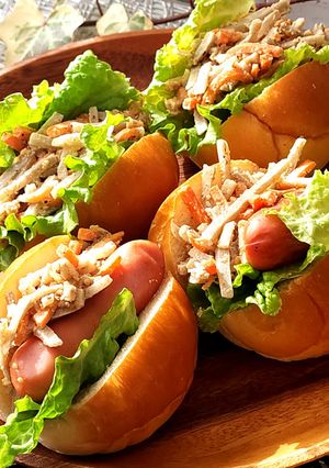 冷凍野菜で時短♪簡単ごぼうサラダサンド-レシピのメイン写真