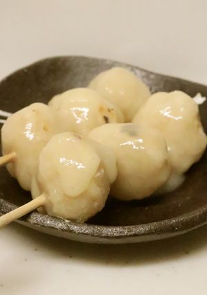 昼おやつ♪美味♪串団子にとろ～り甘酒あん-レシピのメイン写真