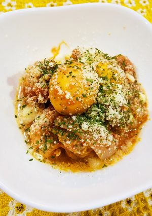 鶏もつときんかんのトマト味噌煮込み-レシピのメイン写真