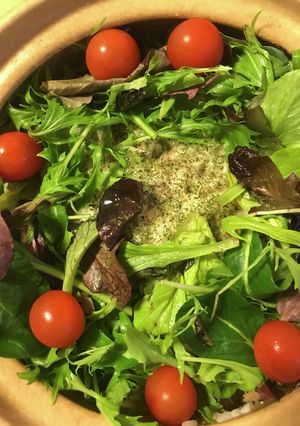 鶏肉のリゾット風雑炊サラダ盛り-レシピのメイン写真